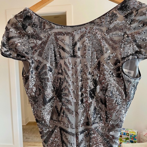 Dress The Population Sequin Body Con Mini Dress Made in USA Size Small - Picture 8 of 16